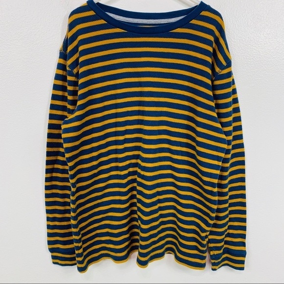 Boys Old Navy Striped Thermal Long Sleeve Shirt - Picture 1 of 8